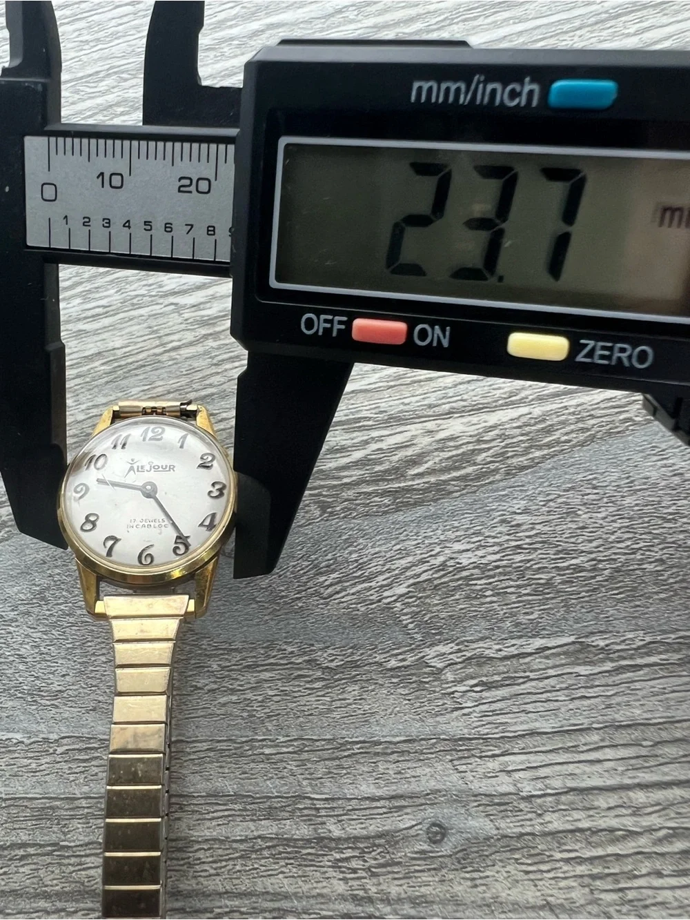 LeJour Vintage Gold-Tone womens Watch with Silver Dial